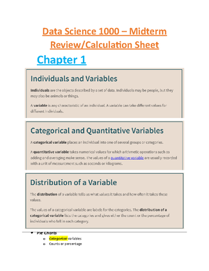 Final Exam Notes - Final Exam Review Chapter 8 Producing Data ...