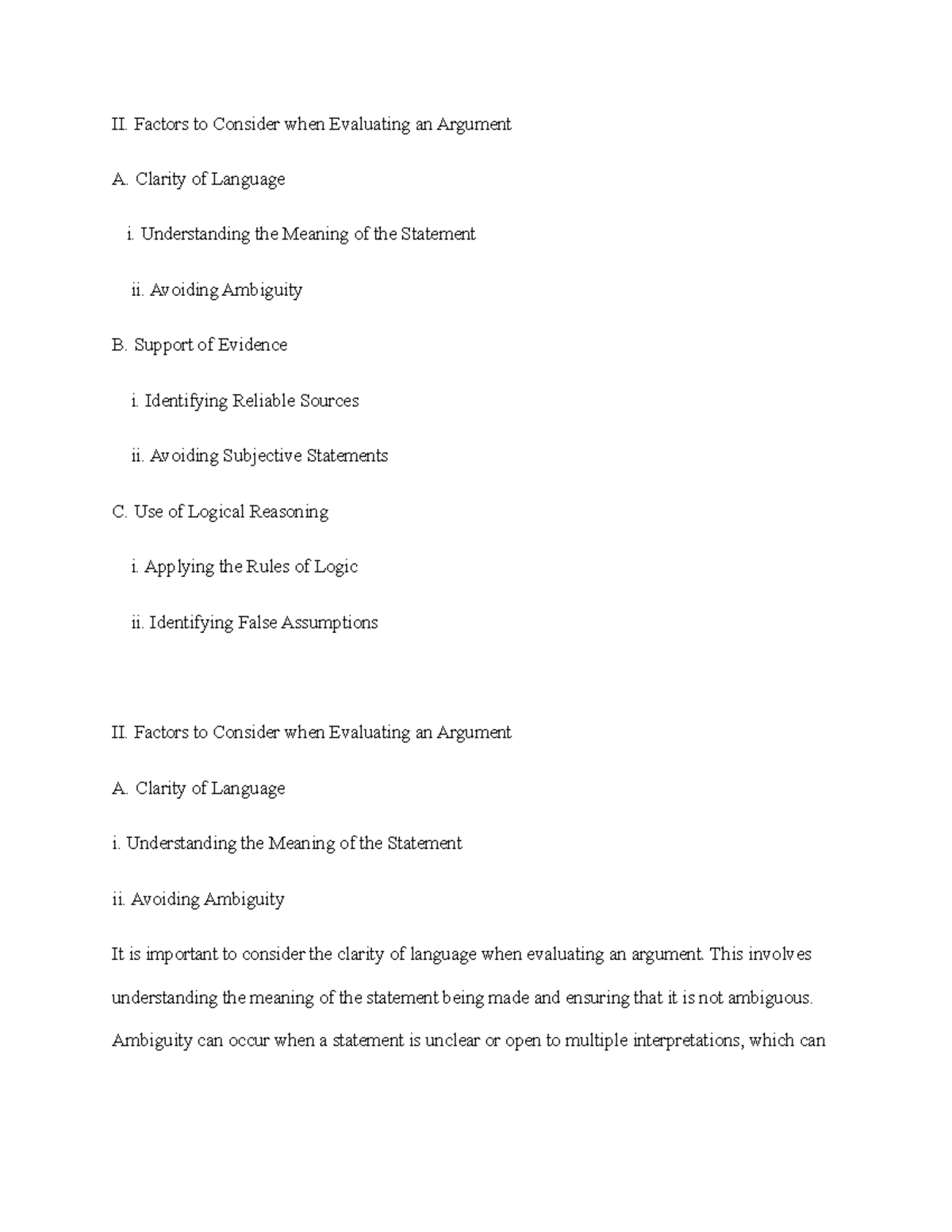 Evaluating Arguments: Key Factors to Consider - Studocu