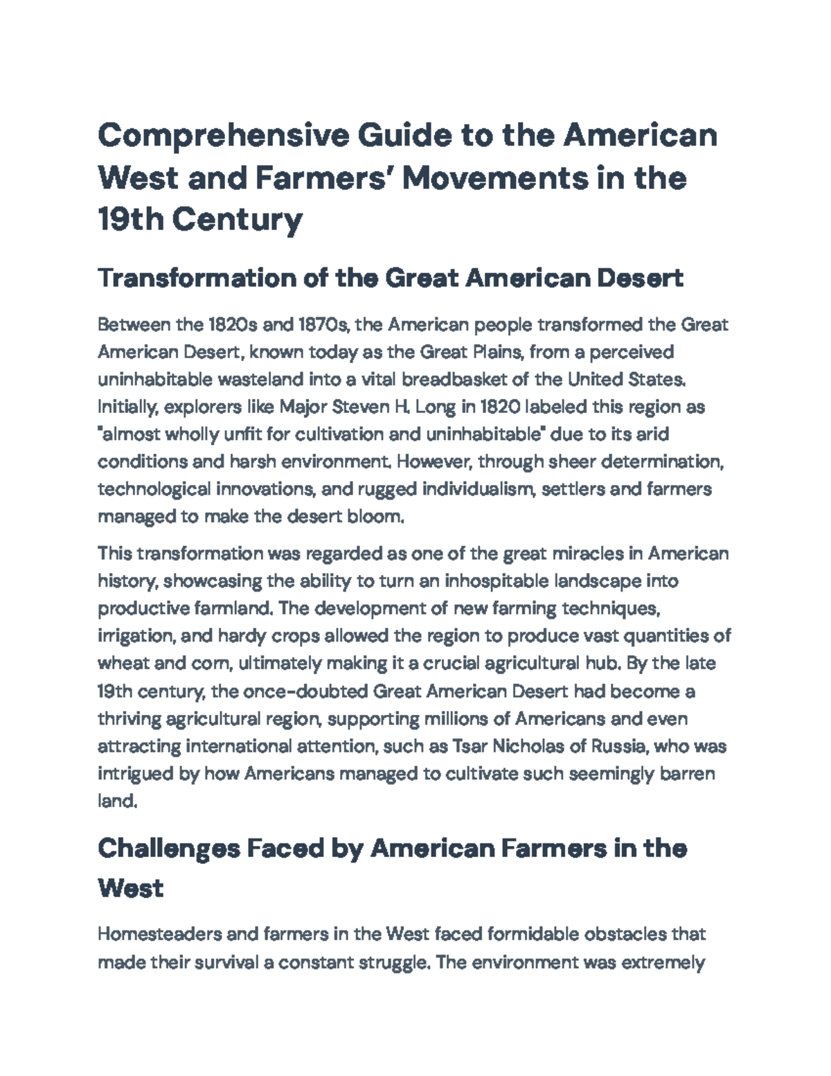 A Comprehensive Guide to 19th Century Farming in the American West ...