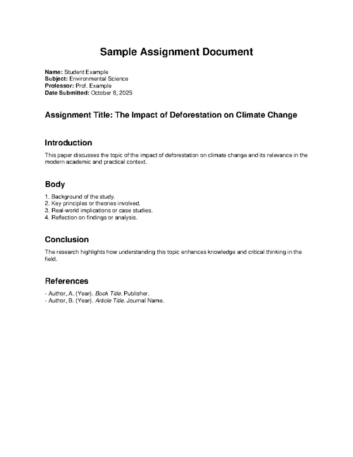 Environmental Science Assignment: Deforestation & Climate Change - Studocu