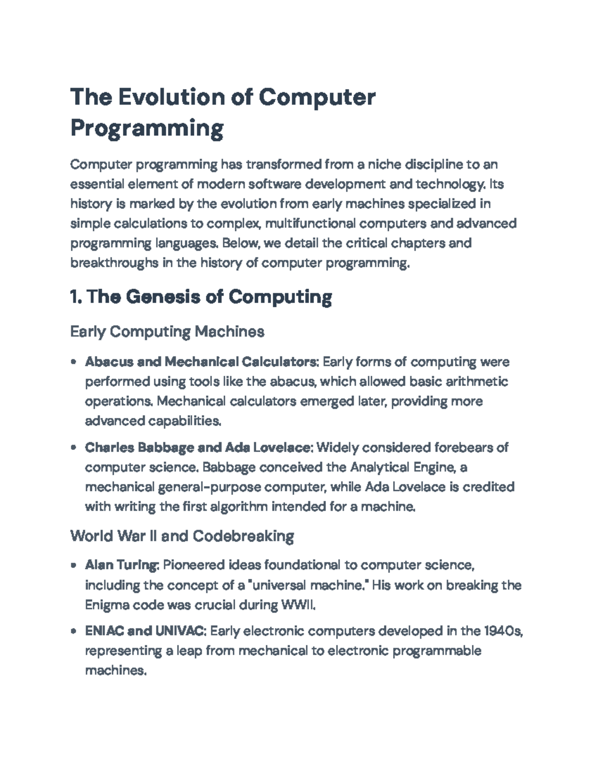 The Evolution of Computer Programming: Key Milestones and Languages ...