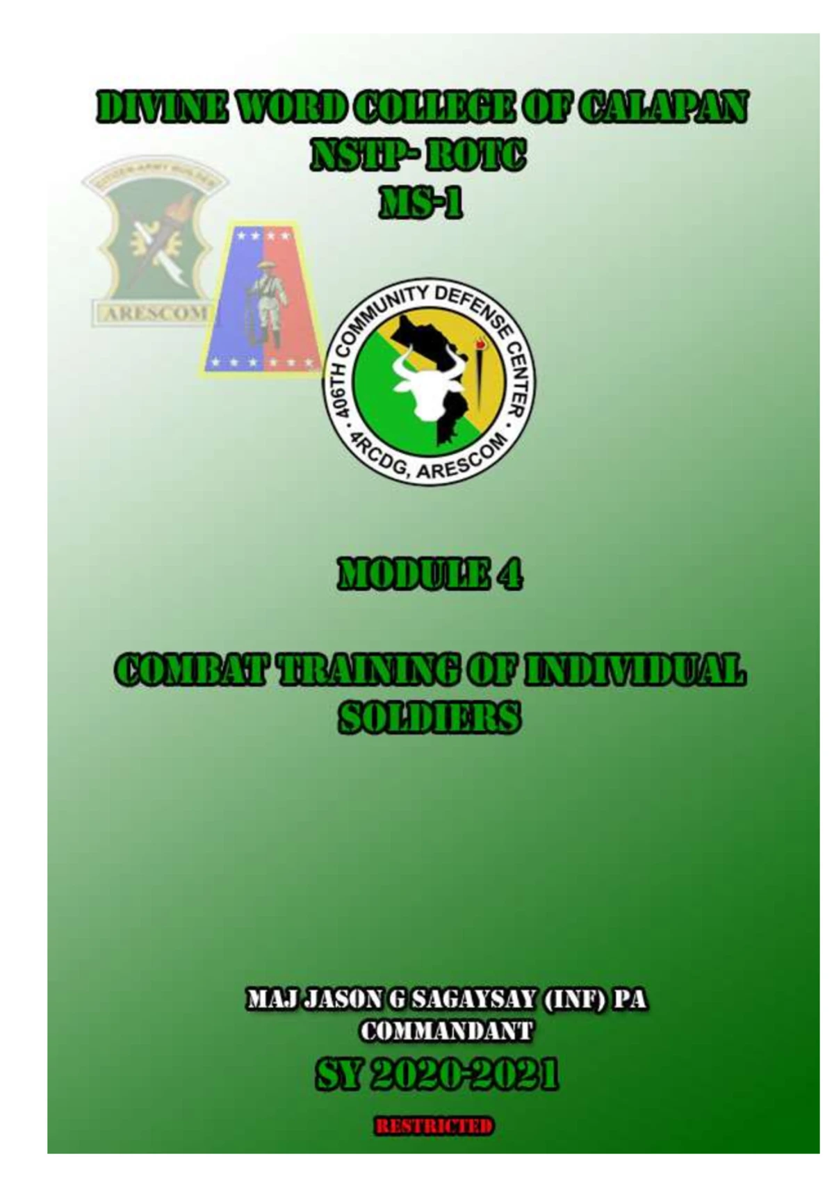 2021 Revised IRR of RA 9163: National Service Training Program ...