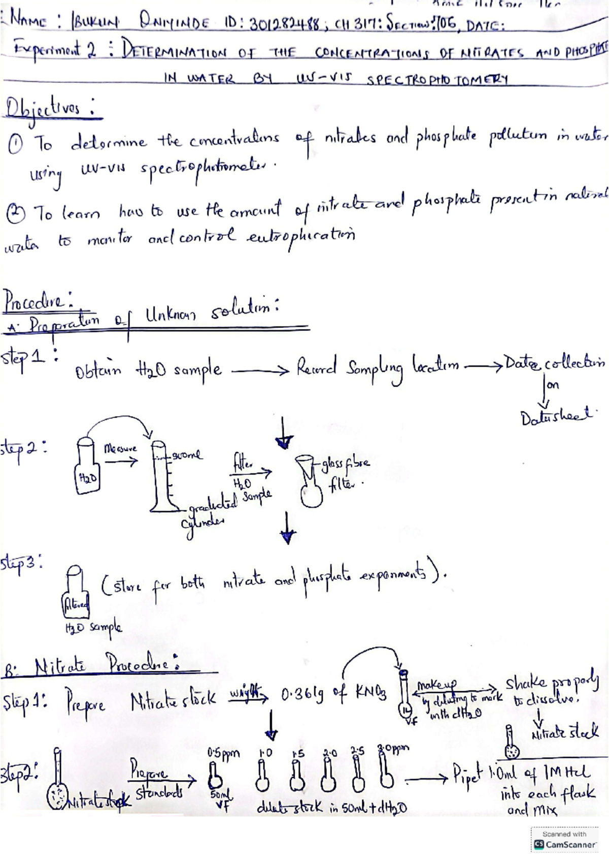 Prelab CH 317 Lab 2 - Practical notes on how to determine the ...