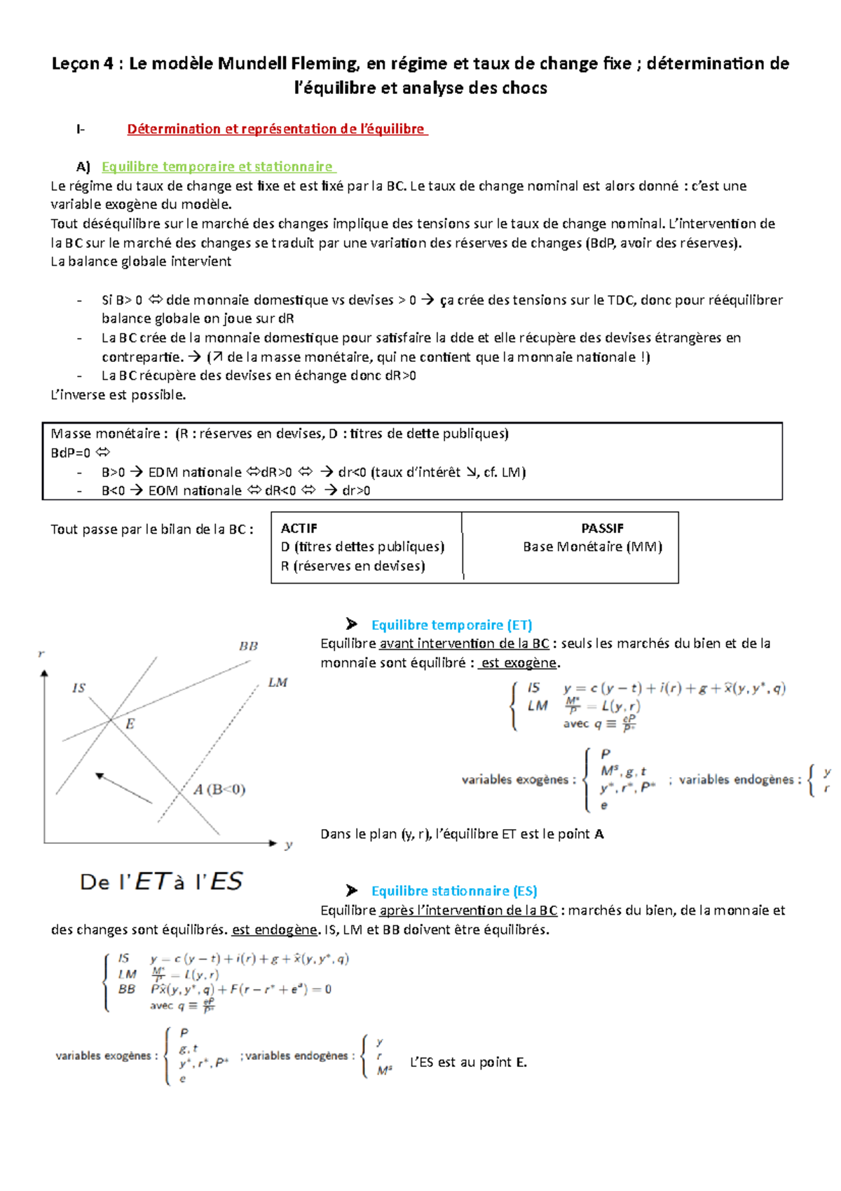 L2S2-Leçon 4 - Le modèle Mundell Fleming, en régime et taux de change ...