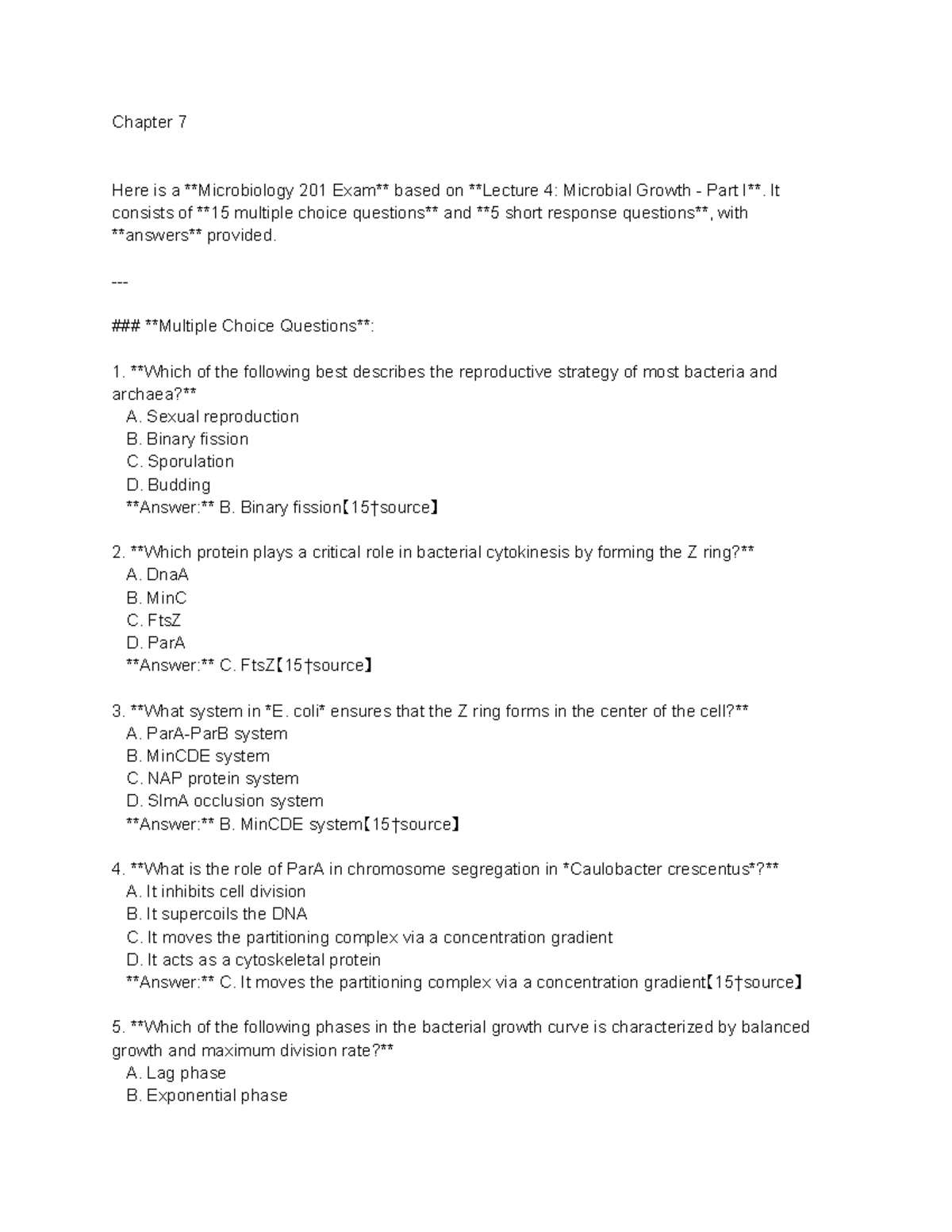 Microbiology 201 Exam - Chapter 7 Lecture 4: Microbial Growth Notes ...