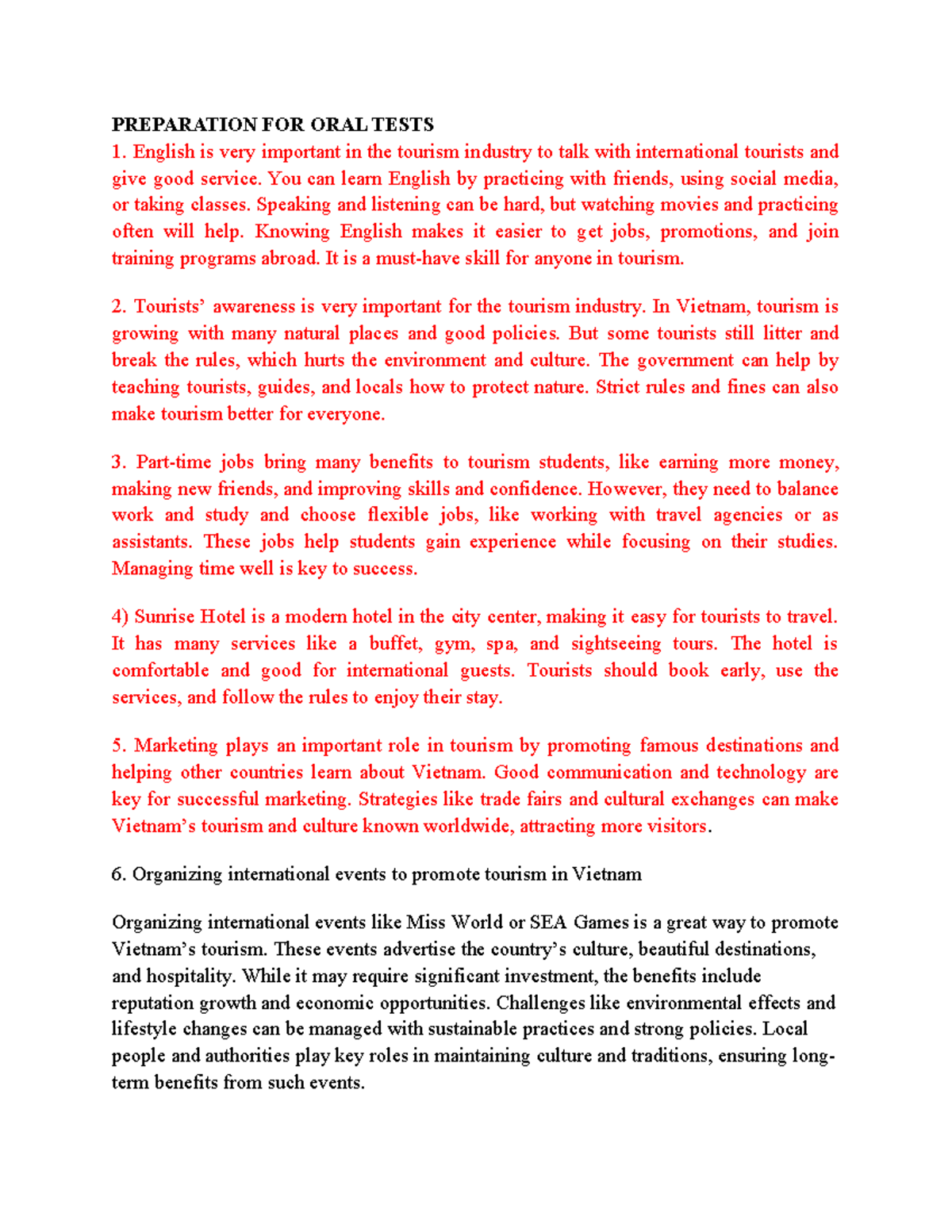 Preparation FOR ORAL Tests - PREPARATION FOR ORAL TESTS English is very ...