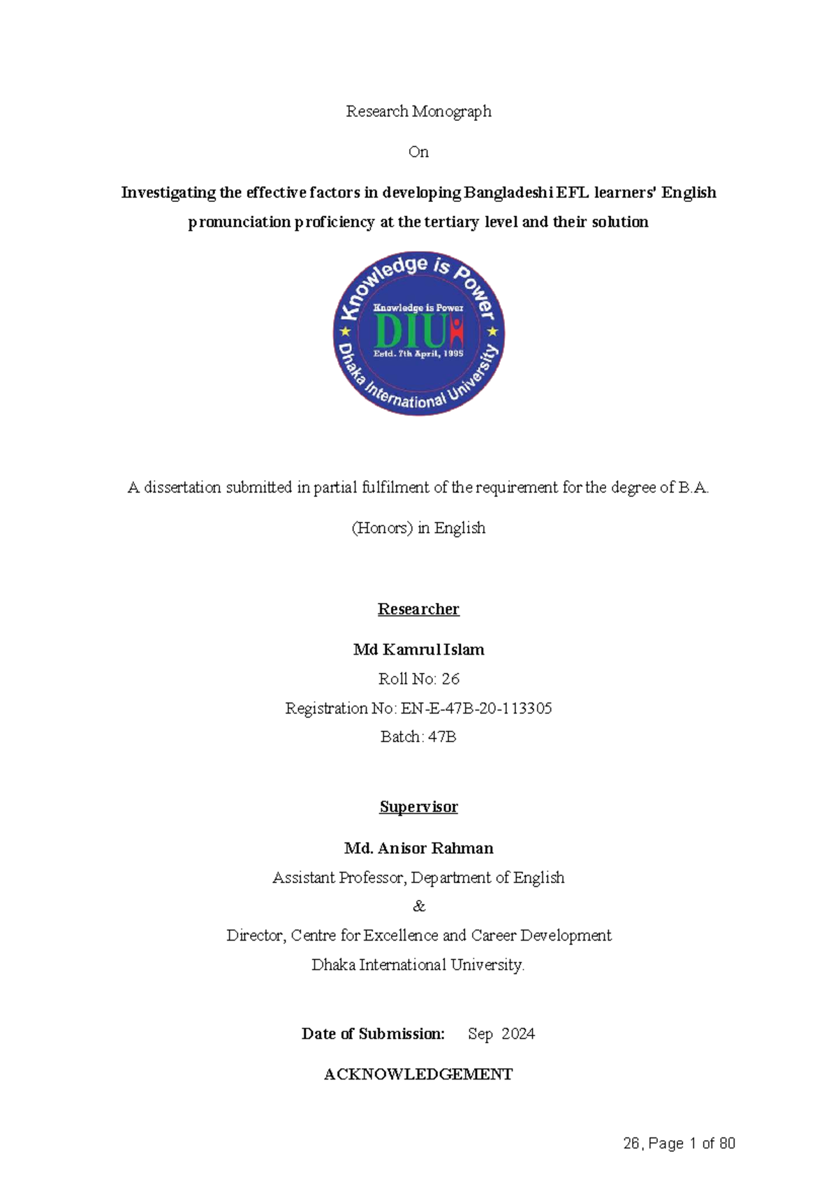 Research Monograph kamrul update 2024 - Research Monograph On ...
