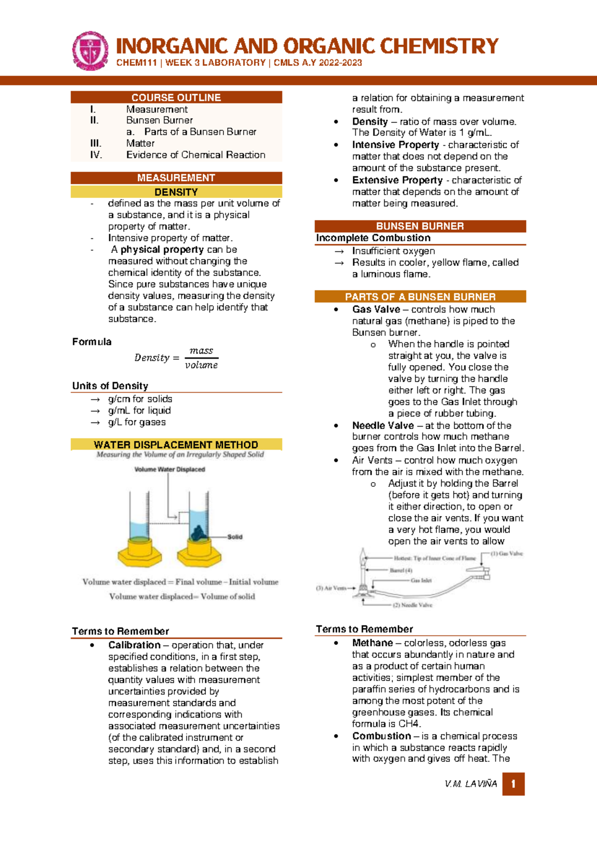 CHEM111 | WEEK 3 LAB REPORT: INORGANIC & ORGANIC CHEMISTRY - Studocu