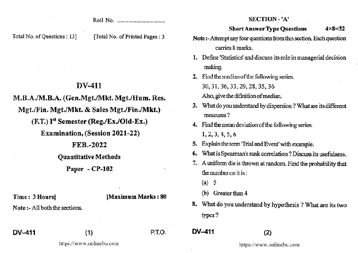 QUANTITATIVE METHODS MBA 1ST SEM PDF NOTES visual data 3