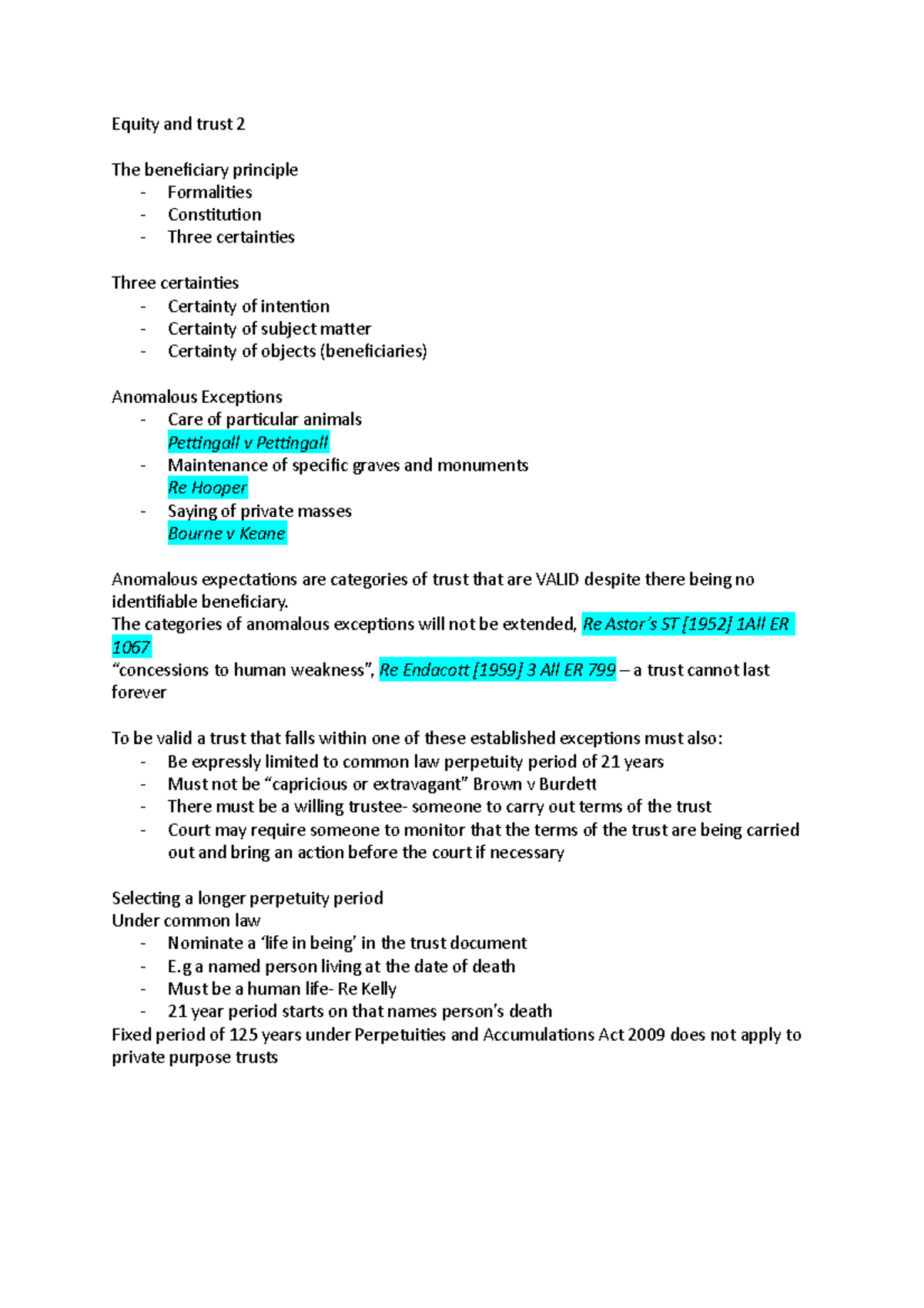 Equity and Trusts 2: Analyzing Beneficiary Principles & Certainties ...