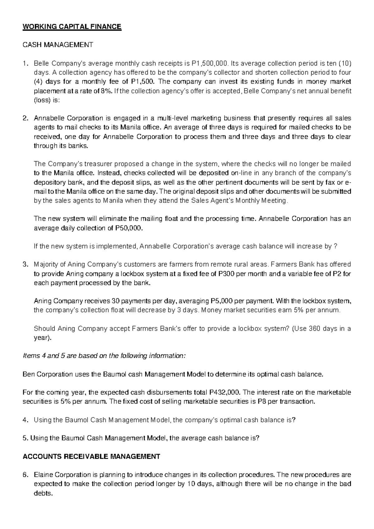 ACC 222 Master Budget Preparation Guide and Schedules for 2020 - Studocu