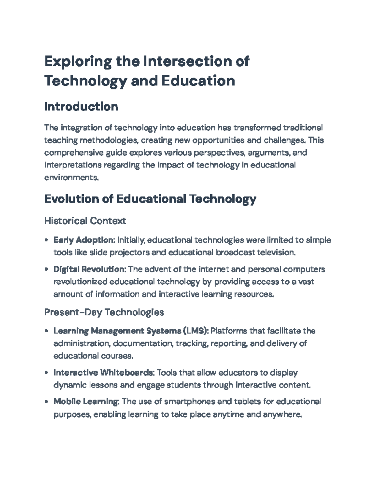 Navigating the Role of Technology in Education: Insights and Trends ...