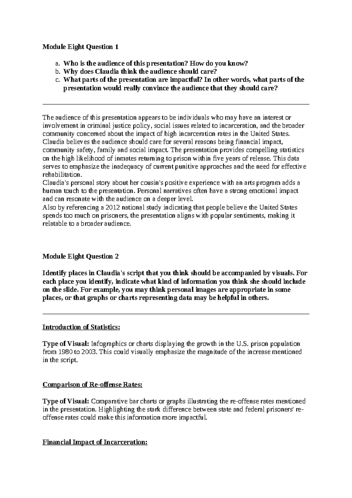 Ragan Horney SCS 200 Applied Social Sciences - Module Eight Question 1 ...