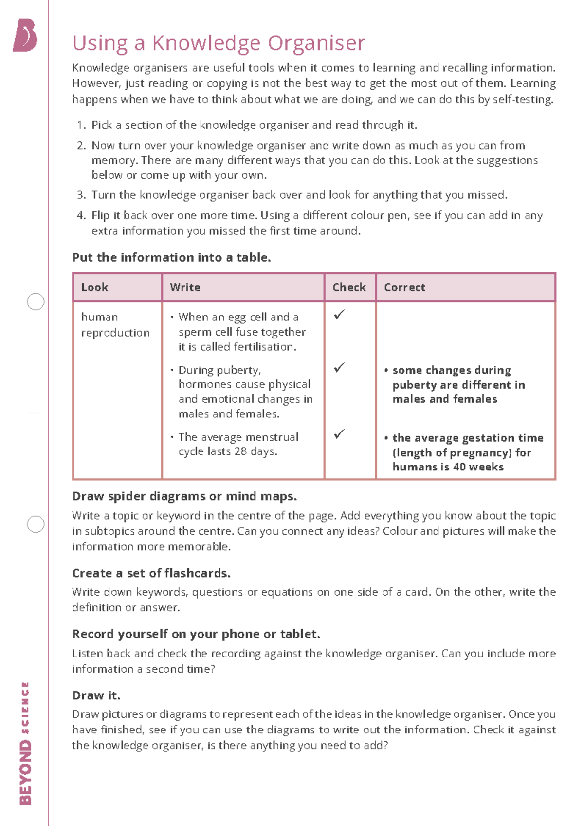 Using a Knowledge Organiser: Student Guide for Effective Learning - Studocu
