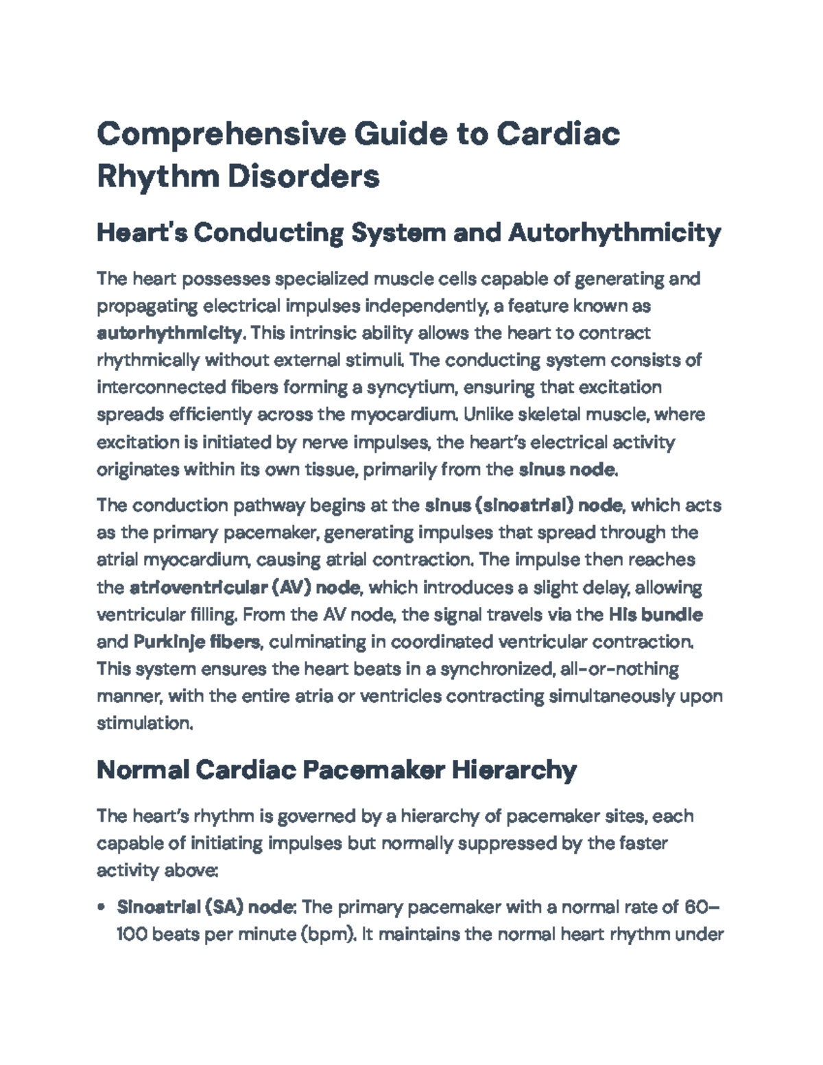 Comprehensive Guide to Cardiac Rhythm Disorders (MED 40884992 ...