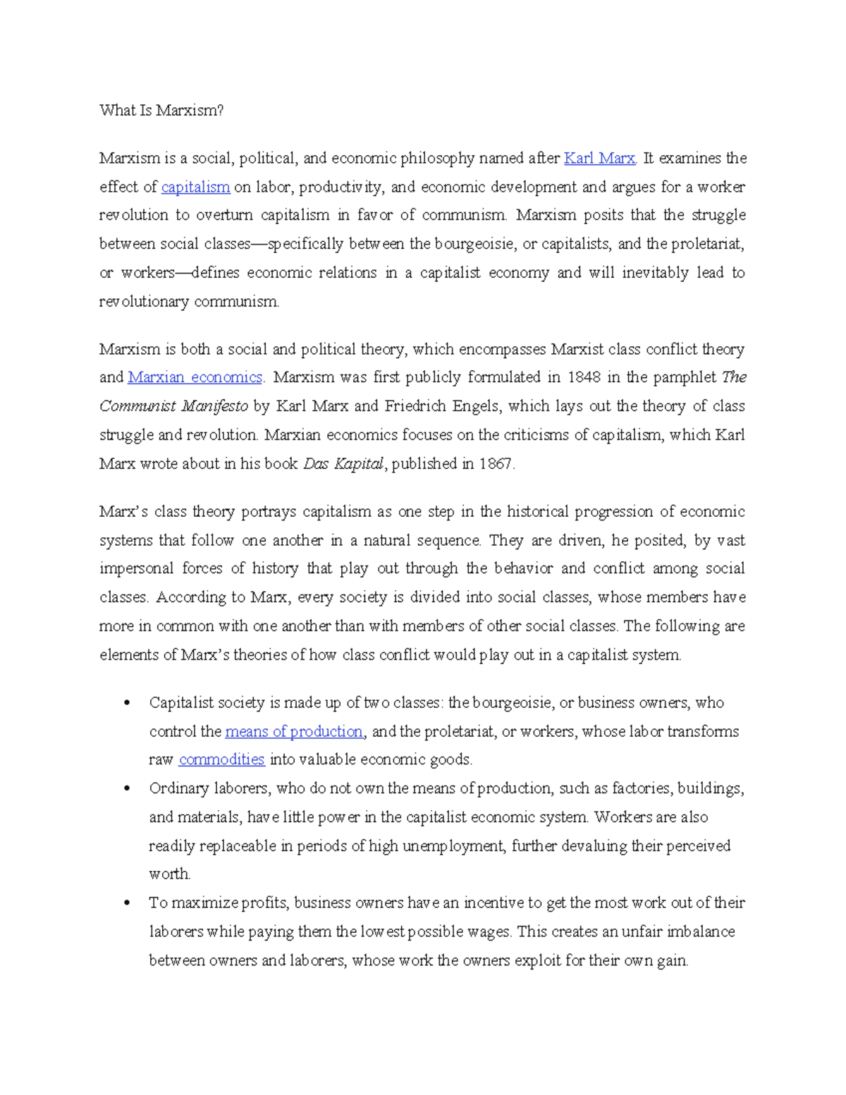 What Is Marxism? An Overview of Political Theory and Class Struggle ...