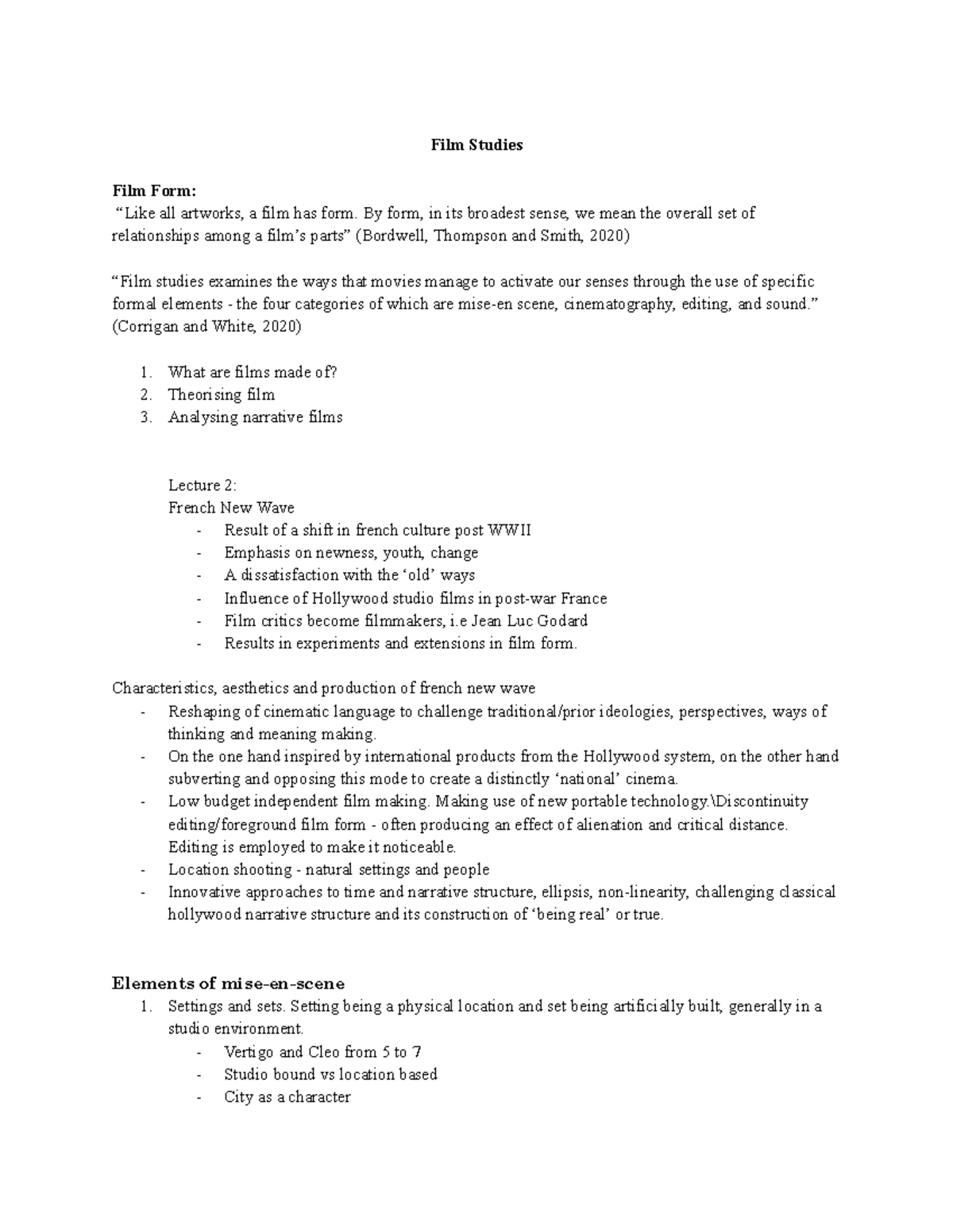 Media Studies 101: Comprehensive Lecture Notes for Semester 1 - Studocu
