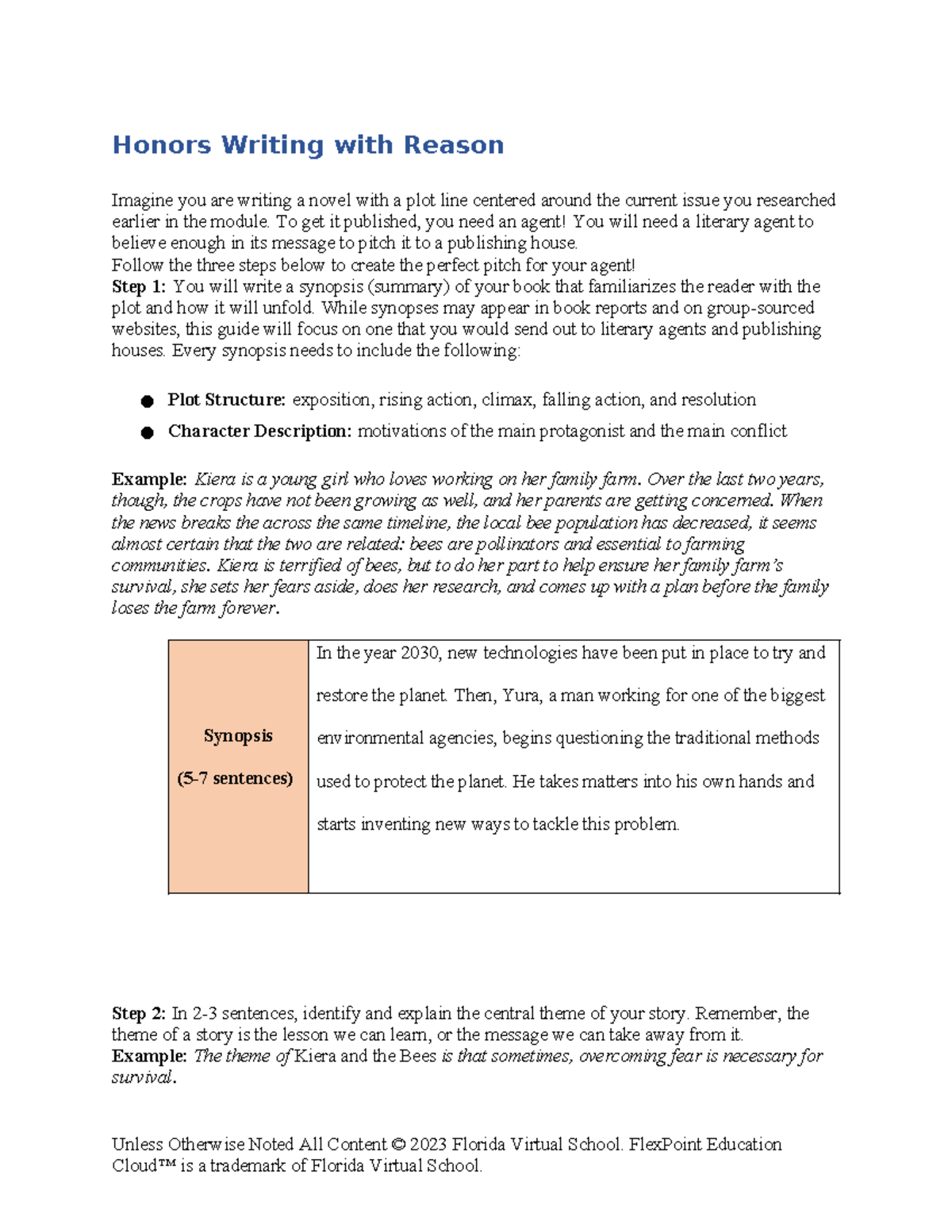 Honors reason assess rubric-1 - Honors Writing with Reason Imagine you ...