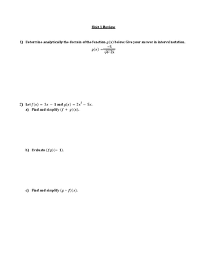 File 20 - Practice material for exam - MATH 141 - 1 - Notes for ...