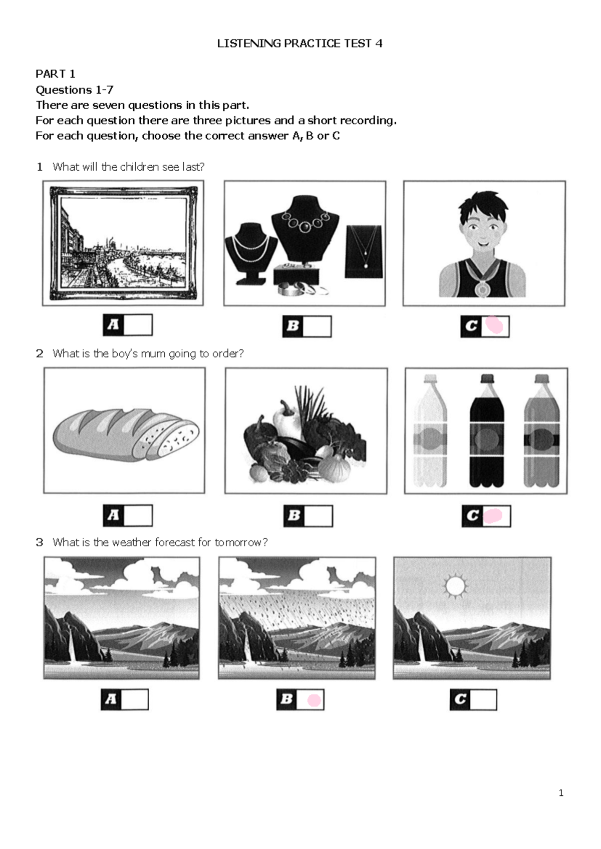 Listening Practice Test 4: Questions & Answers Guide - Studocu