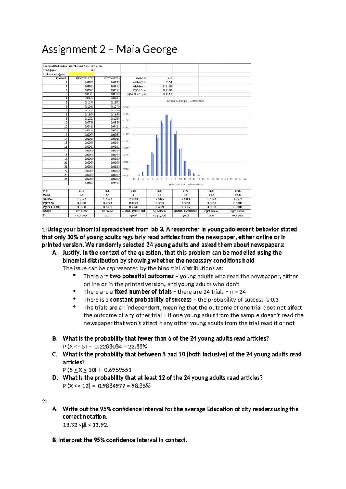 Assignment 3: Confidence Intervals and Hypothesis Testing Analysis ...
