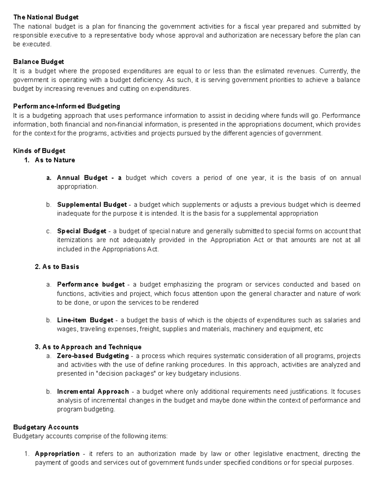 PIB - Dayag - Overview of Performance-Informed Budgeting - Studocu