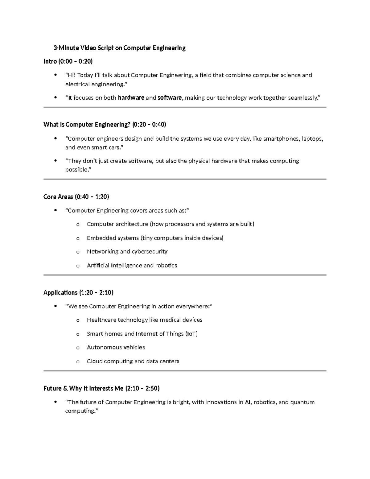 Computer Engineering Intro Video Script: Key Concepts & Future Trends ...