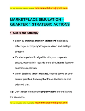 Business Simulation - D361 - Western Governors University - Studocu