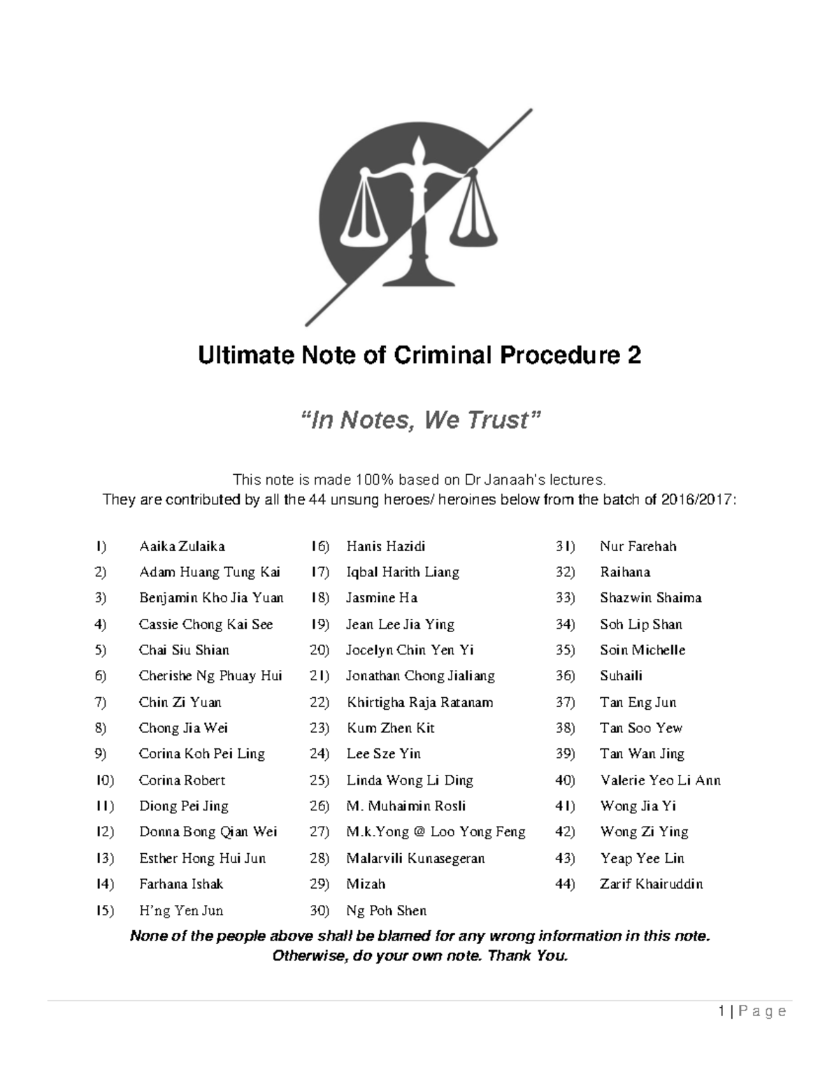 CPC2 Criminal Procedure 2 - Final Exam Complete Study Notes - Studocu