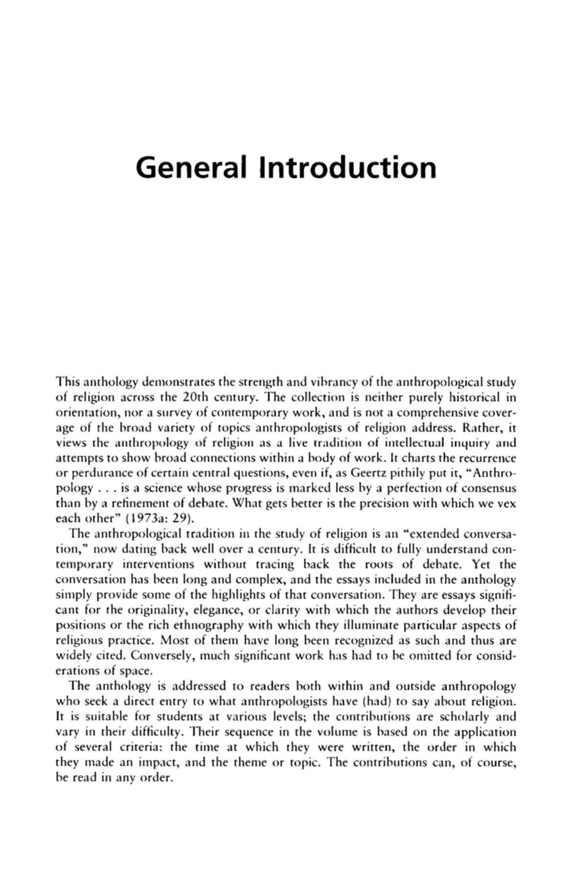 General Introduction to Anthropology of Religion (ANTH 101) - Studocu