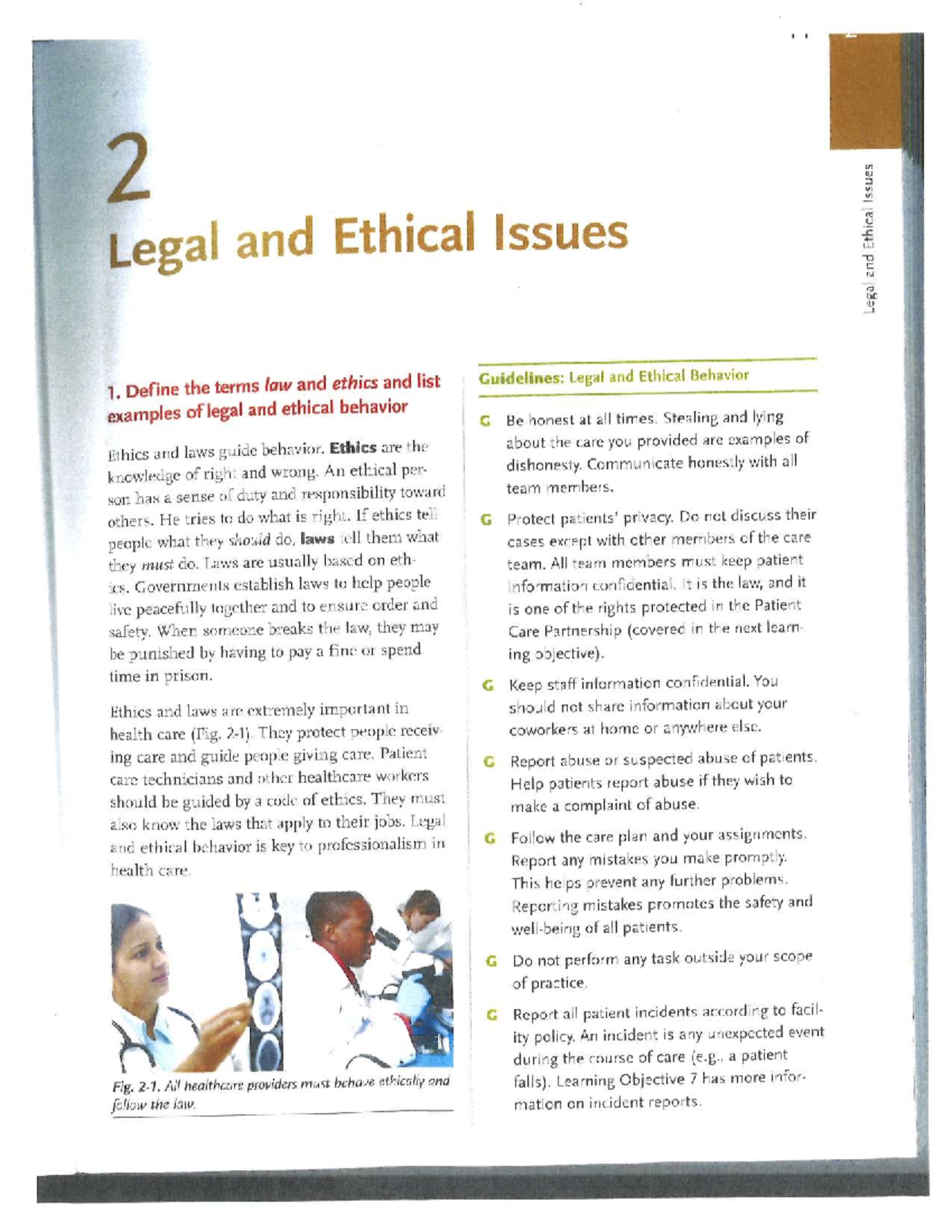 C Legal and Ethical Issues in Healthcare: Guidelines and ...