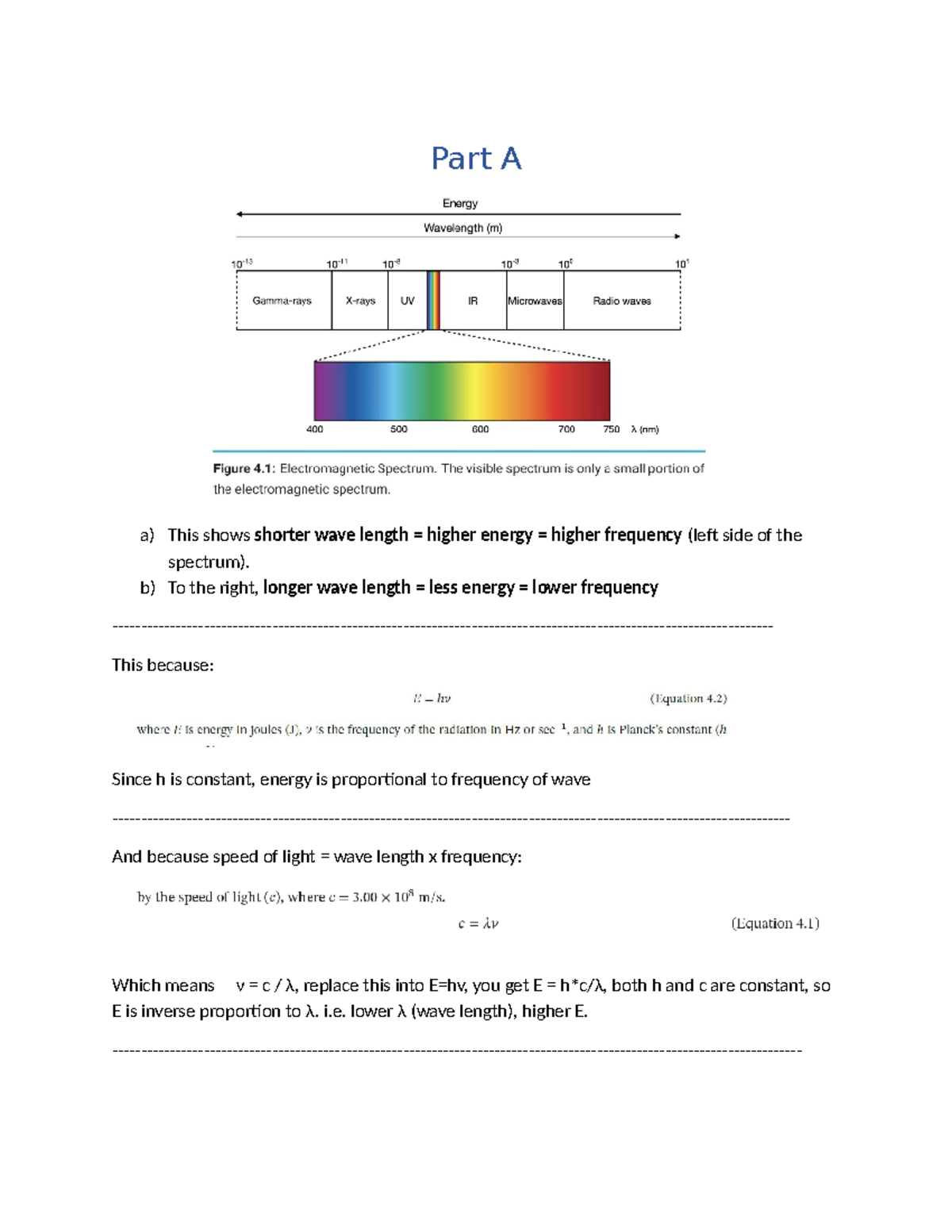Lab 4 Summary: Wave Properties & Light Spectrum Analysis - Studocu