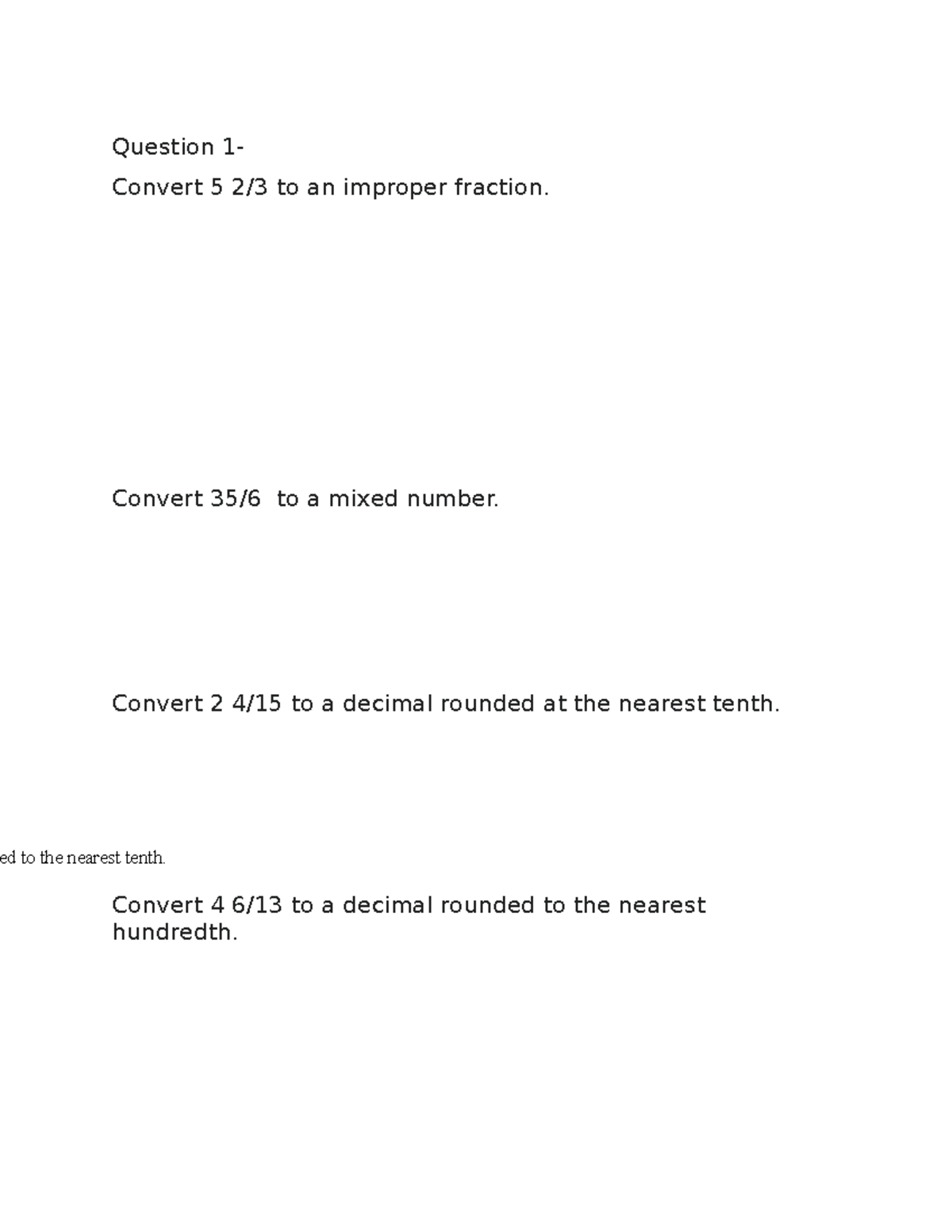 Unit 1 Test Review & Solutions: Math Conversions & Simplifications ...