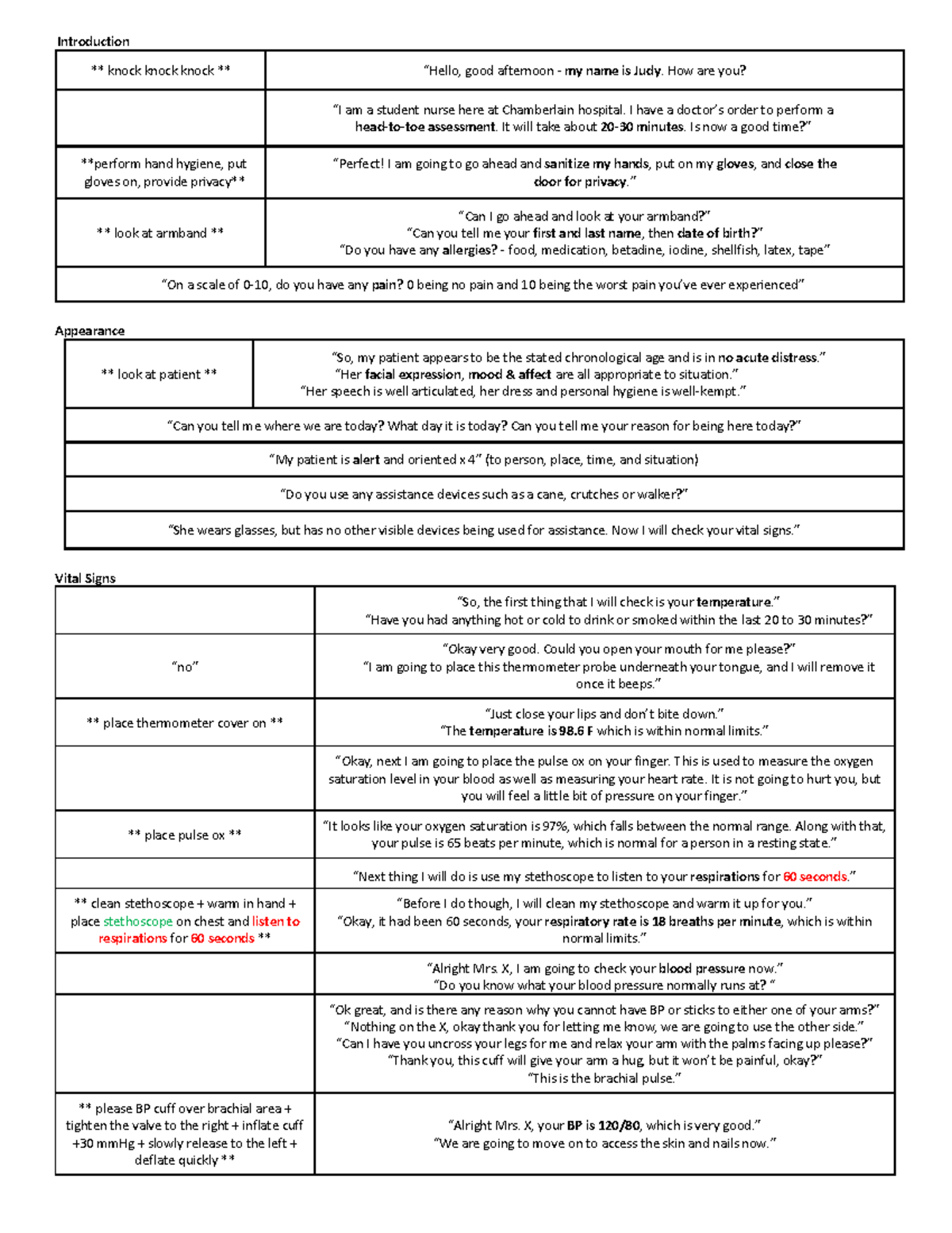 HA2 final script - Health - Introduction ** knock knock knock ** “Hello ...