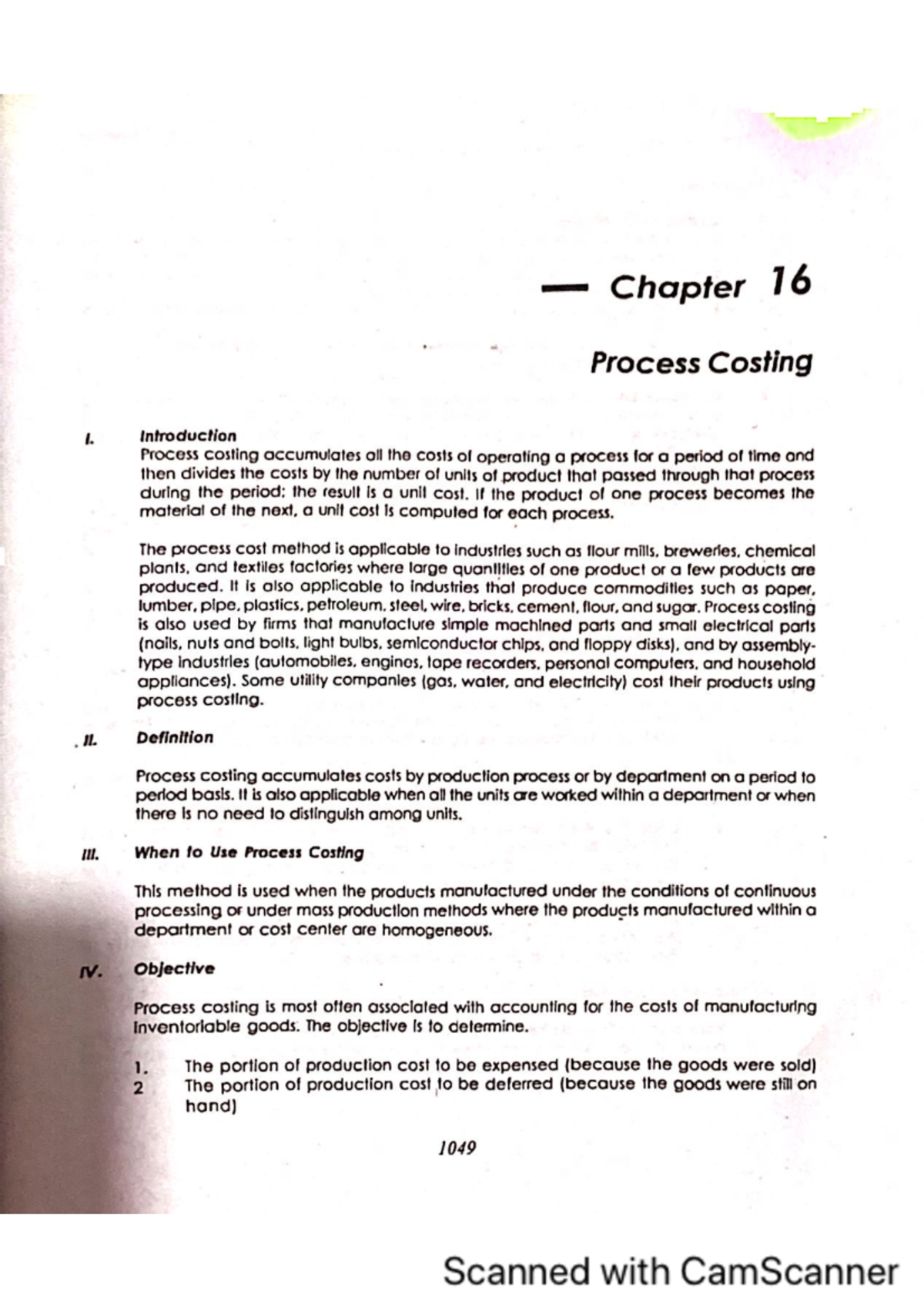 Process Costing Overview and Applications - Chapter 16 - Studocu