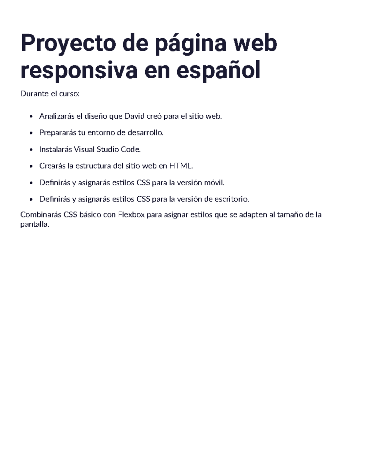 Crea una Página Web Responsive con HTML y CSS - Desarrollo WEB ...