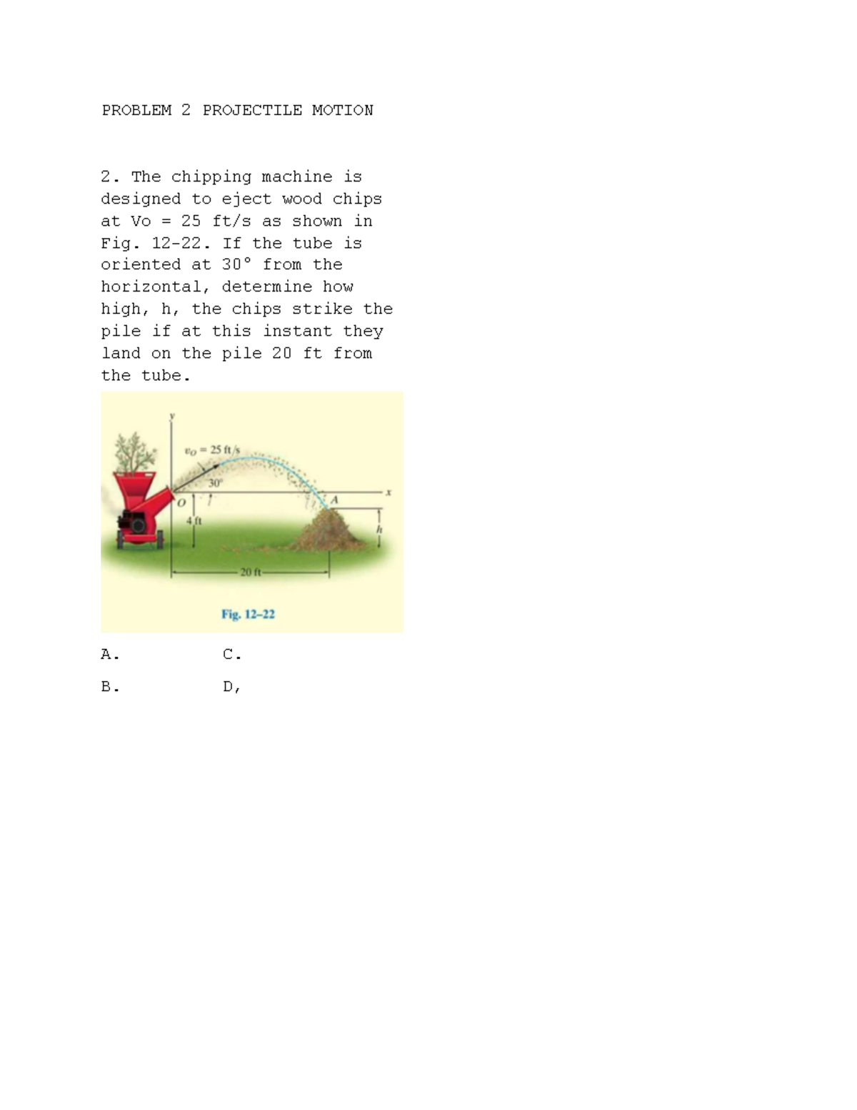 Problem 2 Projectile Motion - Engineering Mechanics - PROBLEM 2 ...
