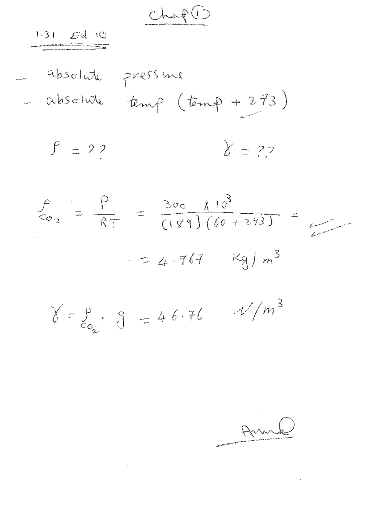 Chapter 1 Notes on Absolute Pressure and Temperature (Amal-1) - Studocu