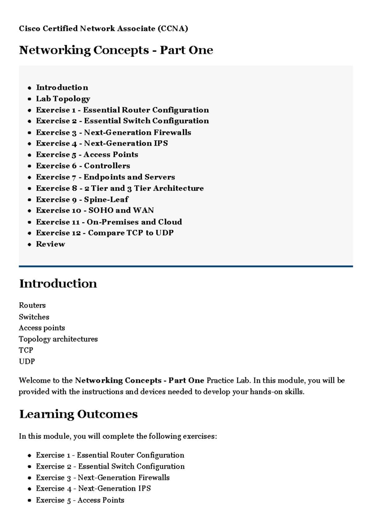CCNA Lab - Hands-On Networking Concepts and Router Configuration - Studocu