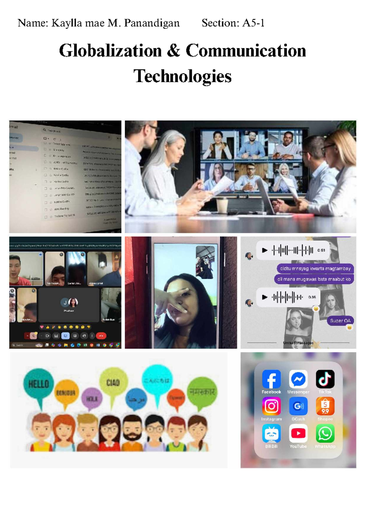 A5-1: Globalization & Communication Tech in Daily Life - Studocu