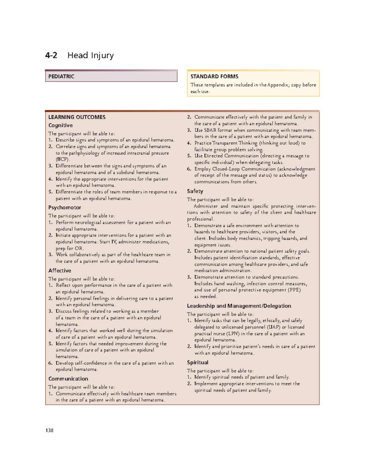 Pediatric Nursing: Head Injury Assessment & Management Guidelines - Studocu