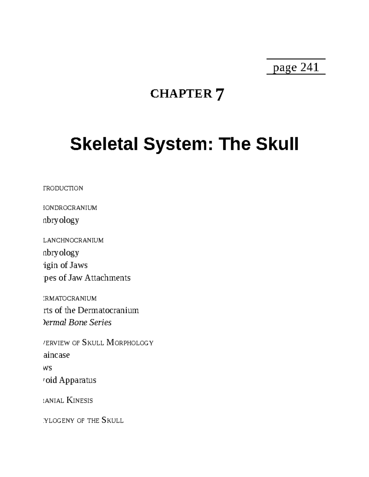 Chapter 7: In-Depth Study of Vertebrate Skull Anatomy & Evolution - Studocu