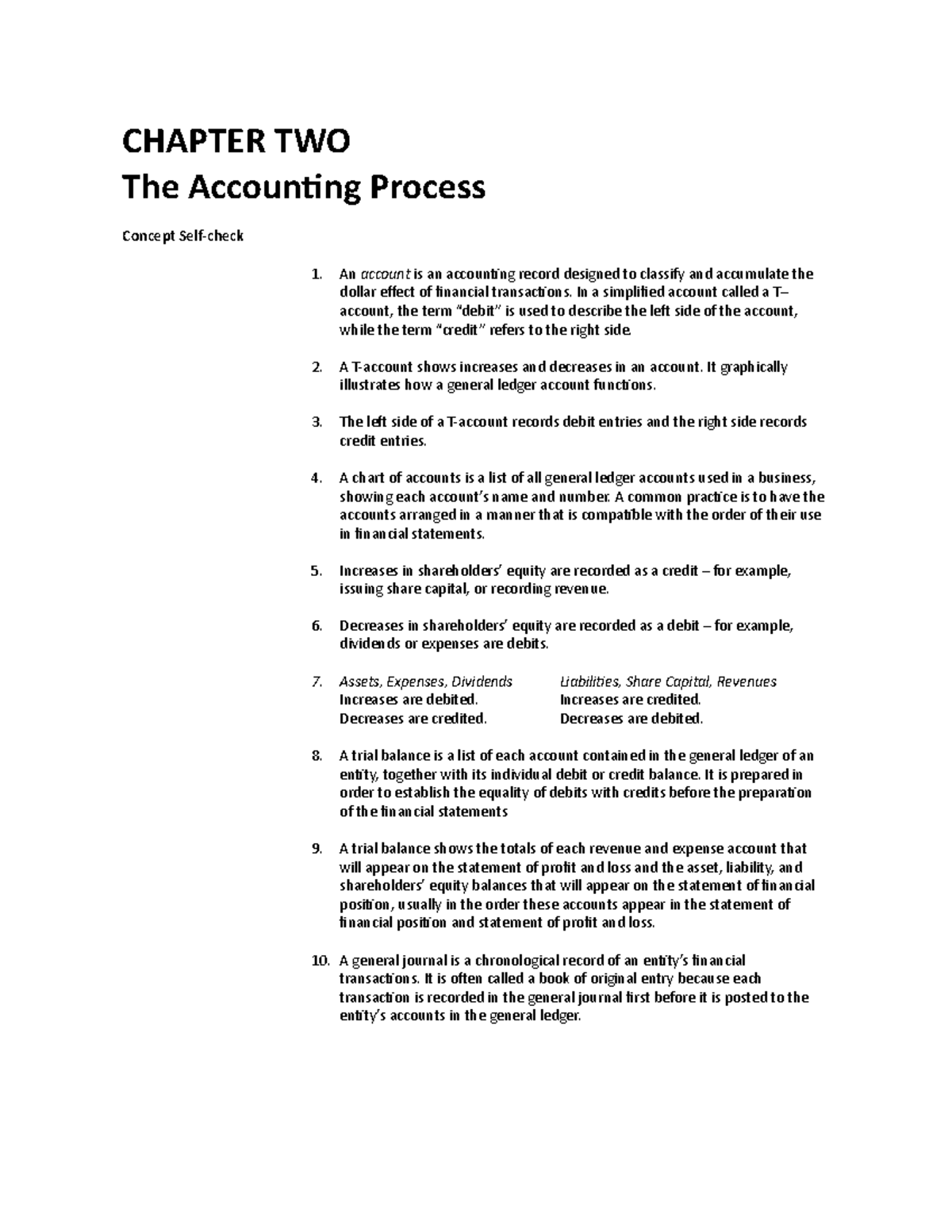 Chapter 2 Solution ACCT221 part 1 - CHAPTER TWO The Accounting Process ...
