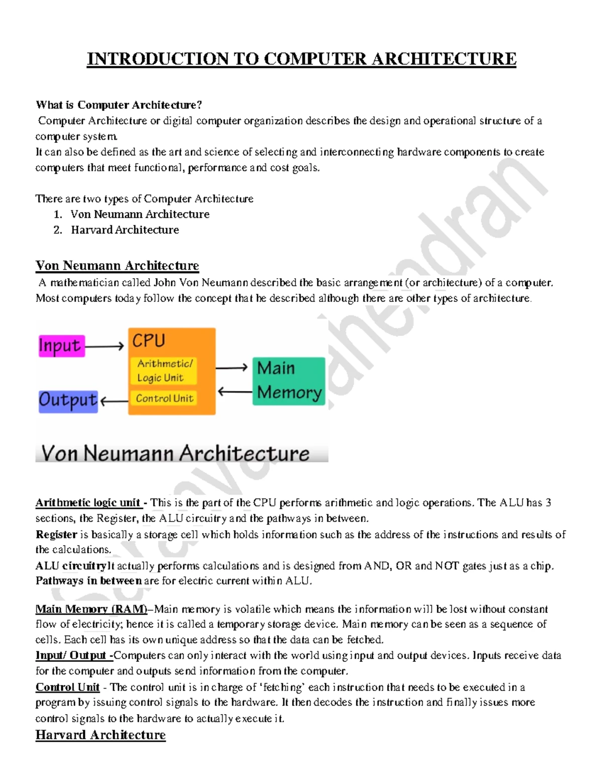 CA chapter 2 - Computer architecture lesson number 2 sep system - 53 ...
