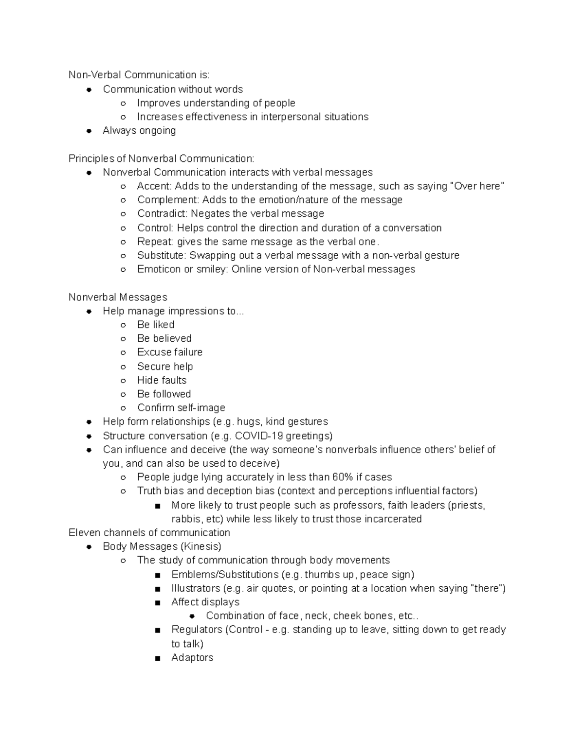 Chapter 5 Interpersonal Communication Nonverbal Cues Explained Studocu