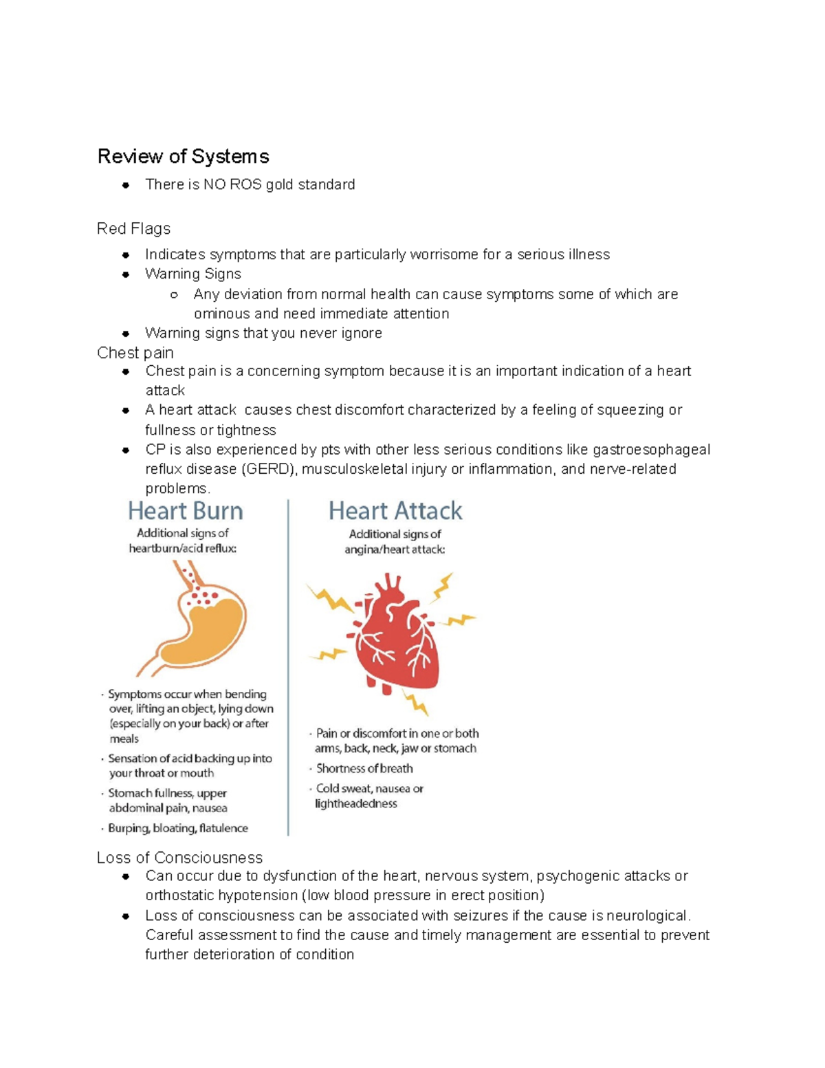 Review of Systems (ROS) Overview - PA Course Notes - Studocu