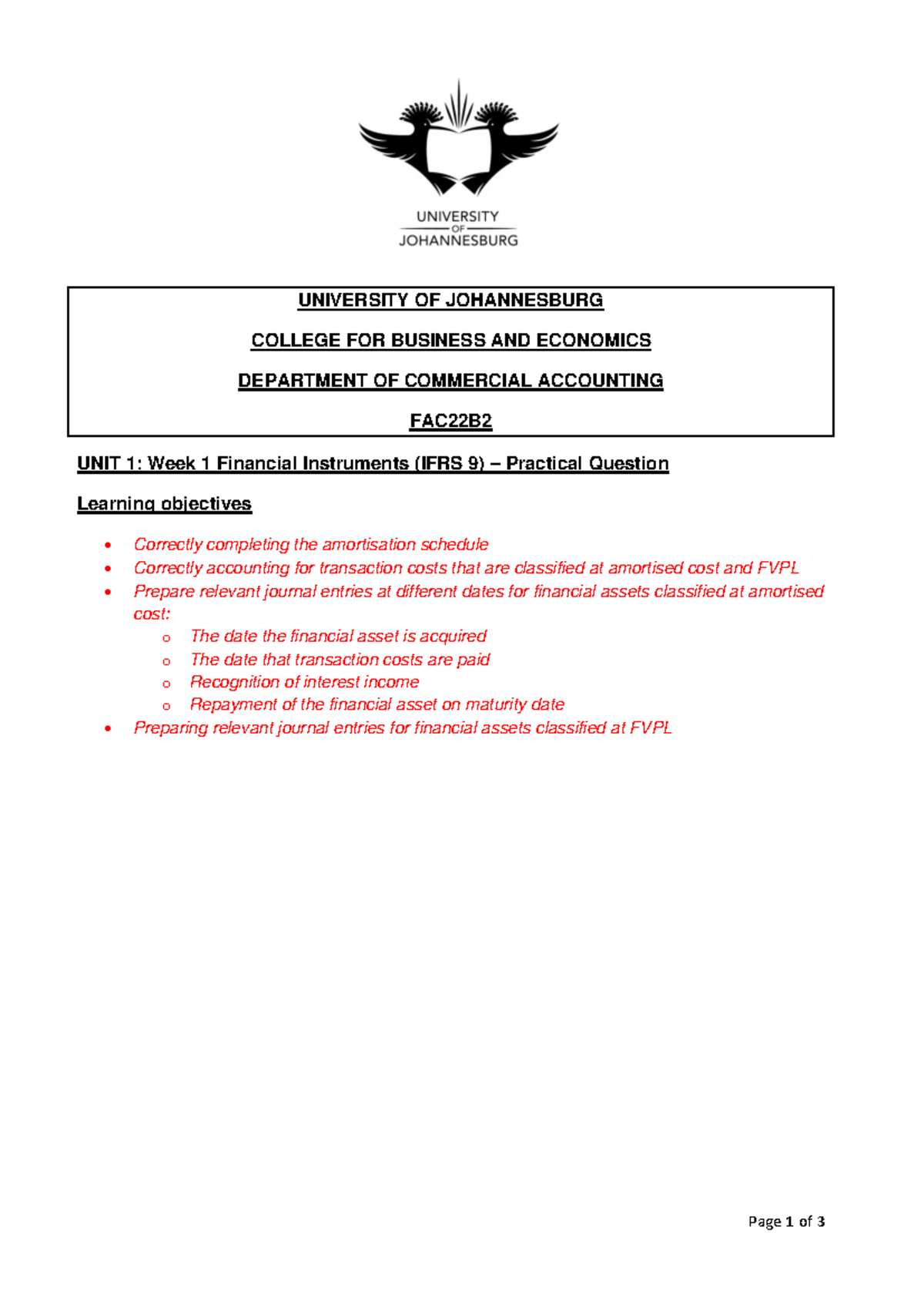 Unit 4 - Basic Financial Instruments Practical Question (Week 2) - Page ...