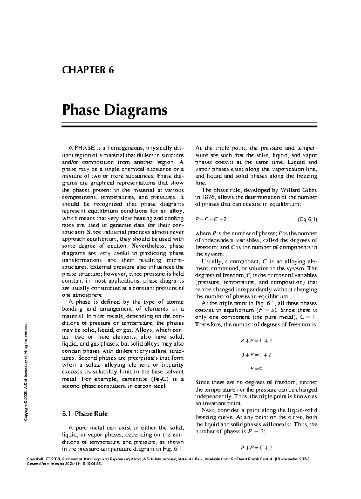 Chapter 6: Understanding Phase Diagrams in Metallurgy 5224 - Studocu