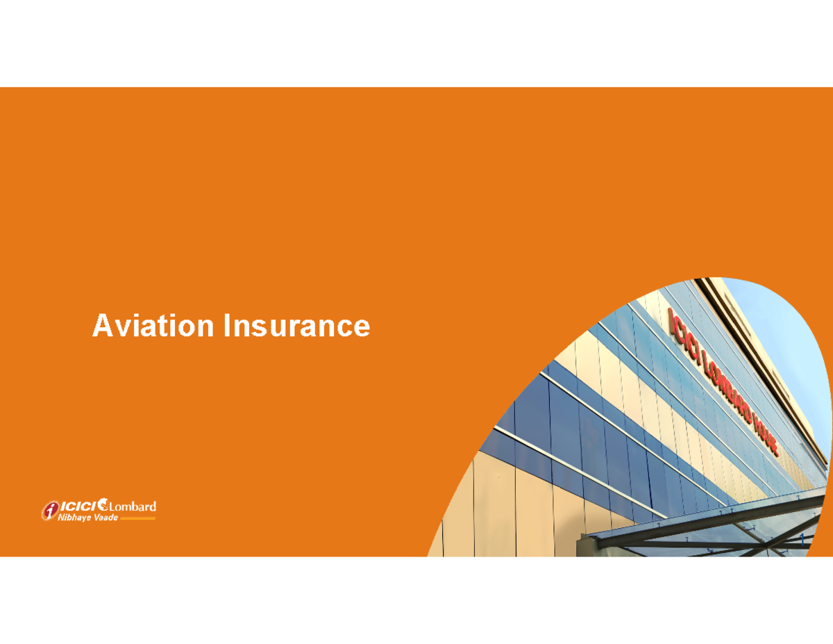 Aviation Insurance Ilgic - Aviation Insurance 1 Aviation – Aircraft ...