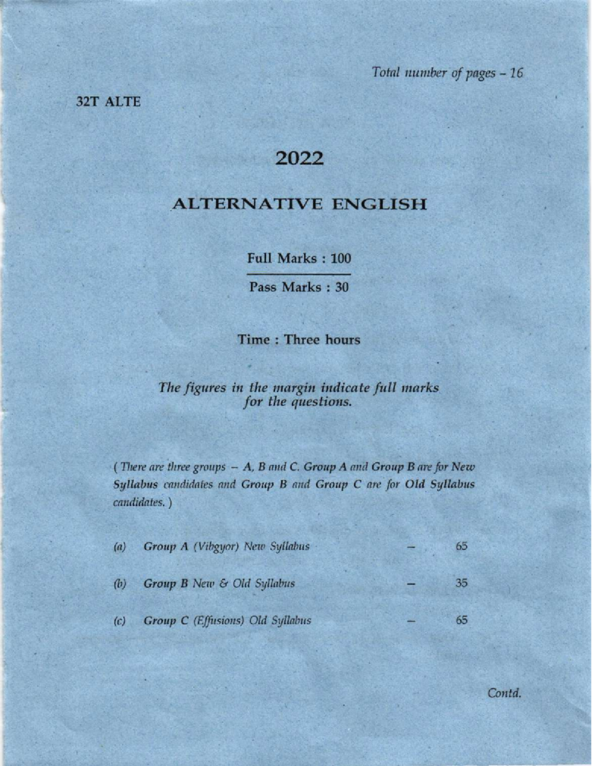 Alternative English 32T ALTE 2022: Full Marks Exam Guide - Studocu